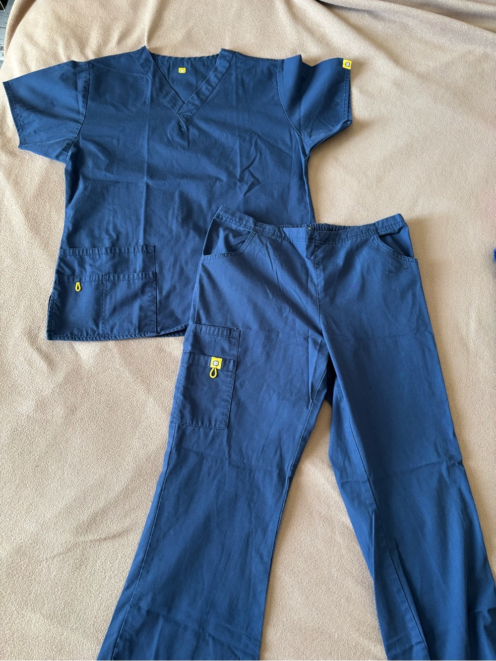 Womend Navy Blue Pajama Scrub Set - WonderWink